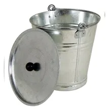 Buri Putzeimer Zinkeimer 12L Silber