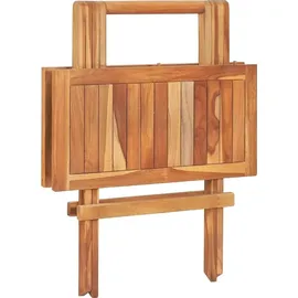 vidaXL Teak Set 3-tlg. natur/anthrazit klappbar