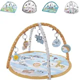 Chipolino Spielbogen Tiere Musikfunktion, 5 Hängespielzeuge, Krabbeldecke beige
