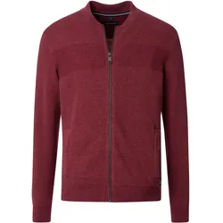 Strickjacke CASAMODA "CASAMODA Strickjacke uni", Herren, Gr. XL, rot, 100% Baumwolle, Strickjacken