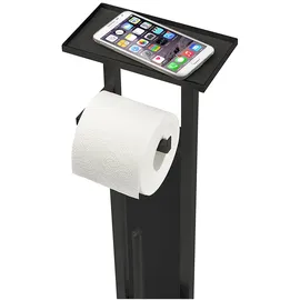 Wenko Stand WC-Garnitur Debar mit Ablage schwarz,