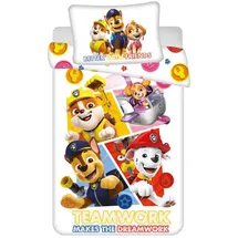 mancs őrjárat Paw Patrol Teamwork Kinderbettwäschebezug 100×135cm, 40×60 cm