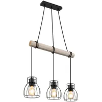 GLOBO Mina 3-flg. 50 cm Holz schwarz