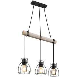GLOBO Mina 3-flg. 50 cm Holz schwarz