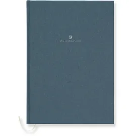Graf von Faber-Castell Notizbuch mit Leineneinband DIN A4 160 Seiten 100 g/m2 Papier Blau 2 St.
