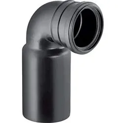 Geberit Pe Anschlussbogen 366061161 DN 90/90, 90Grad, PE-HD, für Wand-WC