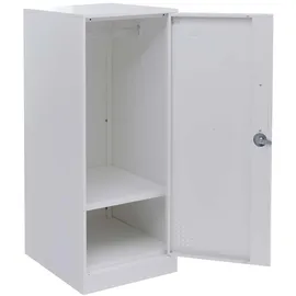Mendler Spind HWC-P63, Schließfach Wertfachschrank Schließfachschrank Tür Kleiderstange, 90x38x45cm Stahl ~ weiß
