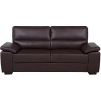 Beliani Sofa Kunstleder dunkelbraun