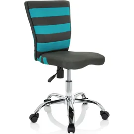 HJH Office 661008 Kinder- und Jugenddrehstuhl KIDDY Comfort I Netzstoff Grau/Türkis Kinderschreibtischstuhl höhenverstellbar