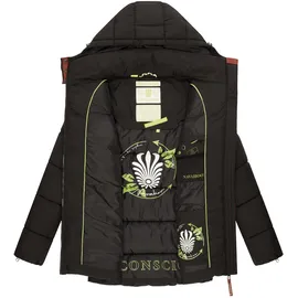 Navahoo Winterjacke Wattewölkchen braun / schwarz / weiß M