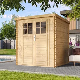 TIMBELA Gartenhaus 2,04 x 2,04 m Natur