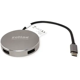 Roline USB 3.2 Gen 1 Hub, rund, 4fach, Typ C Anschlusskabel