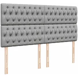 vidaXL Boxspringbett 180 x 200 cm Hellgrau