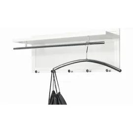 Haku-Möbel Wandgarderobe 75 x 30 x 26 cm Weiß