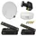 PremiumX Satelliten-Komplettanlage für 2 Teilnehmer 60cm Satellitenschüssel Twin LNB 25m Antennenkabel 2x TV Sat-Receiver FullHD
