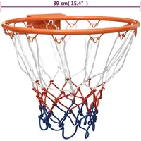 vidaXL Basketballring Schwarz 39 cm Stahl