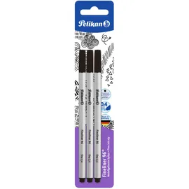 Pelikan Fineliner schwarz 3 Stück, 1 Set