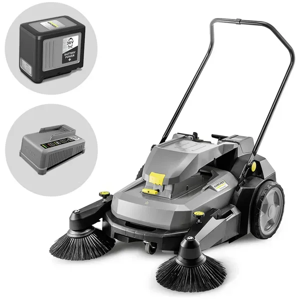 Kärcher KM 70/30 C Bp 2SB  Akku-Kehrmaschine mit Kehrbehälter  36V/6,0Ah