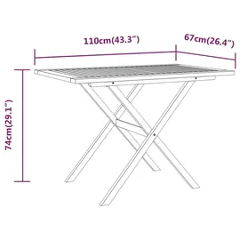vidaXL Garten-Essgruppe 3-tlg. Beige