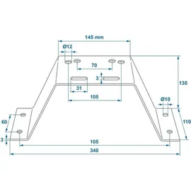 PRO PLUS Ersatzradhalter universal