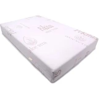 PEKITAS Matratze 50X80cm für Beistellbett Wiege Co-Schlafen Krippe Bezug AloeVera Waschbarer Innen weißem Schaumstoff