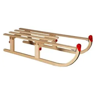 larix-mobila Davos Holz-Faltschlitten klappbar 110 cm mit Zugseil (505521)