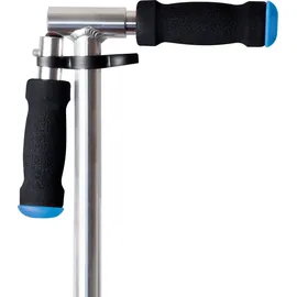 Muuwmi Aluminium Scooter 205 mm ABEC 7, GS-geprüft, höhenverstellbar, XL-Deck, grün-blau-schwarz