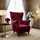 beautysofa Ohrensessel FALCO Chesterfield Polyester 82 x 102 x 92 cm Rot