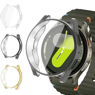 Hülle für Samsung Galaxy Watch 7 Schutzhülle 44mm, 3 Stück Weiche TPU Case Ersatzabdeckung für Samsung Galaxy Watch 7 Hülle 44mm Damen Herren, Galaxy Watch 7 Zubehör, Smartwatch 7 Schutzhülle Schutz