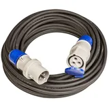 Poly Pool PP2652 CEE-Verlängerung 3-polig 20 m Kabel 3G1,5 qmm Stecker und Industrie-Steckdose IEC309 Grande 16A IP44 Ideal für Wohnmobile