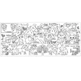 ShanBye Bemalbare Tischdecke Tiere,72 x 28 Zoll Ausmal-Tischdecke aus Papier Motiv Rätsel Spiele Motiv Zoo Ausmaltischdecke Kinder Papiertischdecke Kreative Kinderbeschäftigung Mal Mich Bunt