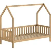 Vipack Hausbett CABANE 90 x 200 cm Eiche massiv Eiche natur