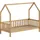 Vipack Hausbett CABANE 90 x 200 cm Eiche massiv Eiche natur