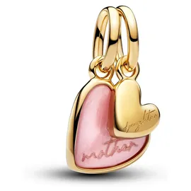 Pandora Mutter und Tochter Charm-Anhänger Pink 763766C01