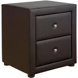 Homestyle4u Nachtschrank 47x53x41 in Braun 1834,