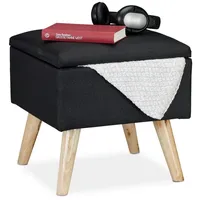 Relaxdays Hocker mit Stauraum 10029605_46 schwarz