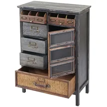 Mendler Apothekerkommode 90 x 65 x 32 cm Mehrfarbig