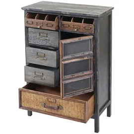 Mendler Apothekerkommode 90 x 65 x 32 cm Mehrfarbig