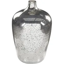 Blumenvase KACHORI handgefertigt Glas 40 cm Silber