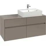 Villeroy & Boch V&B Waschtischunterschrank Collaro 120x54,8x50cm, Waschtisch rechts, taupe