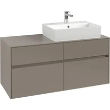 Villeroy & Boch V&B Waschtischunterschrank Collaro 120x54,8x50cm, Waschtisch rechts, taupe