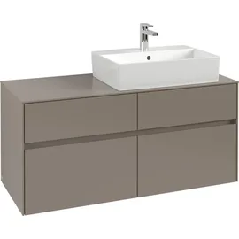 Villeroy & Boch V&B Waschtischunterschrank Collaro 120x54,8x50cm, Waschtisch rechts, taupe