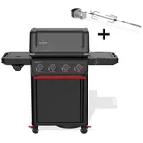 Weber Spirit EPX-435R Smart Gasgrill Stealth® Edition Schwarz inkl. Drehspieß