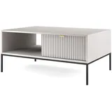 Feldmann-Wohnen Couchtisch Nova (mit Schubladen, moderne Optik, mit Schubladen), 104x68cm grau MDF grau