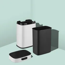 Relaxdays Hängender Küchenmülleimer 5 l Weiß