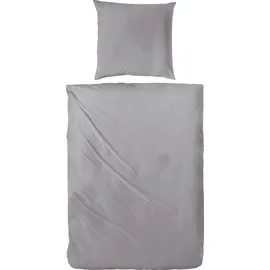 Primera Uni Luxus-Satin Grau 200 x 200 cm + 3 x 80 x 80 cm