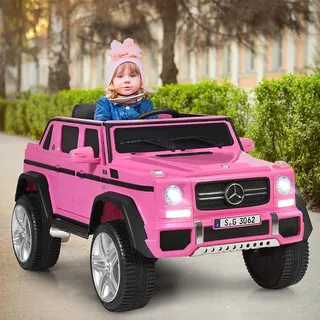 Costway Mercedes Benz 12V Kinderauto mit Fernbedienung, MP3, LEDs, 2,5-5,5km/h