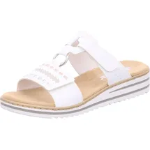 Rieker Pantoletten in Weiß/Gold - Hellgrau,Weiß - 40