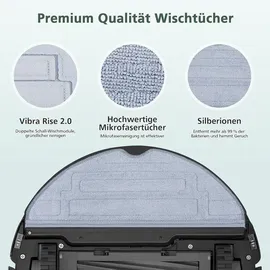 isinlive 17 Stück Zubehör für Roborock S8 Pro Ultra Staubsauger -2*Hauptbürste (DuoRoller Bürste),1*Reinigungsbürste, 4*Wischtücher VibraRise 2.0,4*W...