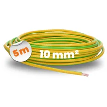 Lapp 5 Meter Lapp 4520005 H07V-K 10 mm2 grün-gelb I Erdungskabel I Verdrahtungsleitung I Aderleitung flexibel I PVC-Einzelader I Litze 10mm2 I Verdrahtung